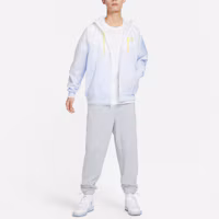 Shop Chaqueta Nike Windrunner Logo Bordado Colorblock con Capucha Gris Fútbol DX0695-085
