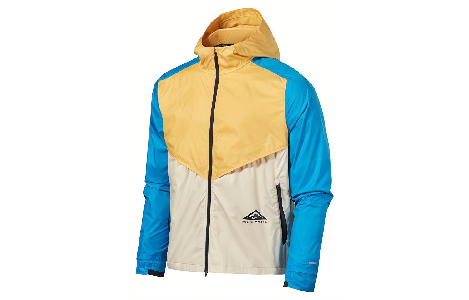 Order Nike Windrunner Lightweight Breathable Running Jacket Yellow Colorblock CZ9055-761