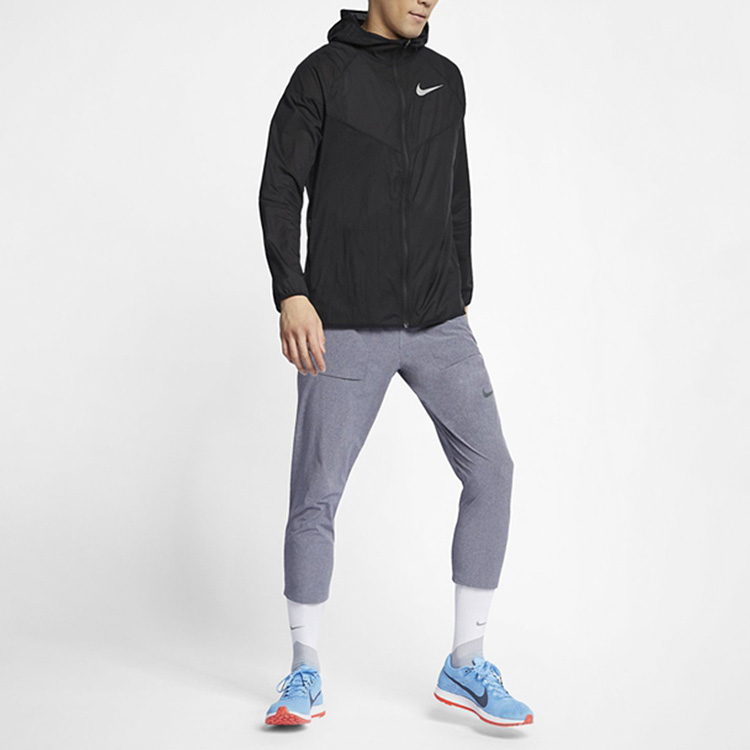 Cheap Nike WindRunner Lightweight Breathable Running Jacket - Black AR0258-011