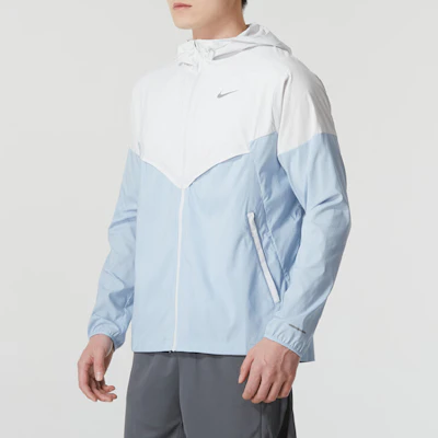 Chaqueta con Capucha Nike Windrunner Logo Colorblock Azul Claro FB7541-094 Details for Chaqueta con Capucha Nike Windrunner Logo Colorblock Azul Claro FB7541-094