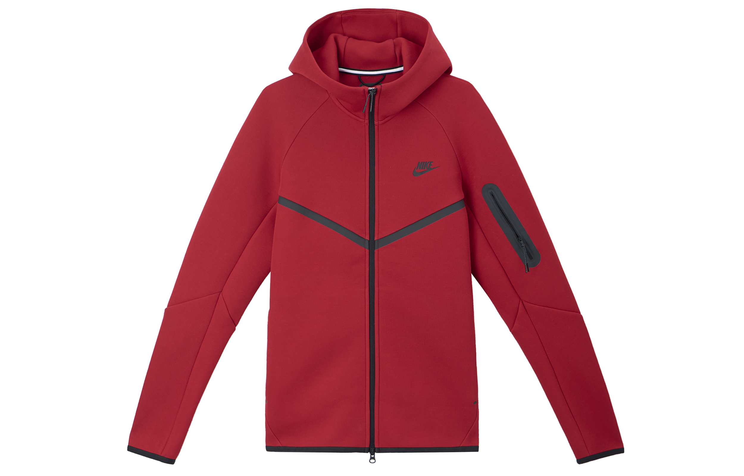 Nike Windrunner Red Black Zip-Up Hoodie Casual Jacket Durable & Comfortable HV0950-687