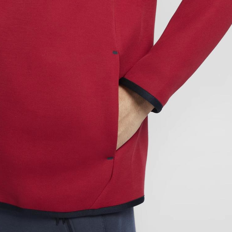 Shop Nike Windrunner Jaket Hoodie Merah Hitam Zip-Up Kasual Tahan Lasak & Selesa HV0950-687