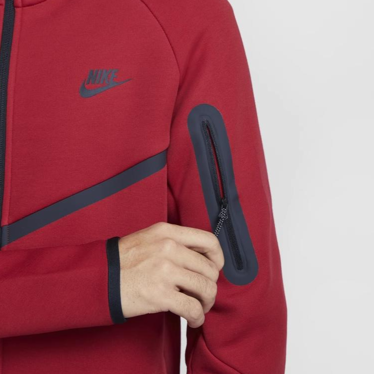 Purchase Nike Windrunner Jaket Hoodie Merah Hitam Zip-Up Kasual Tahan Lasak & Selesa HV0950-687