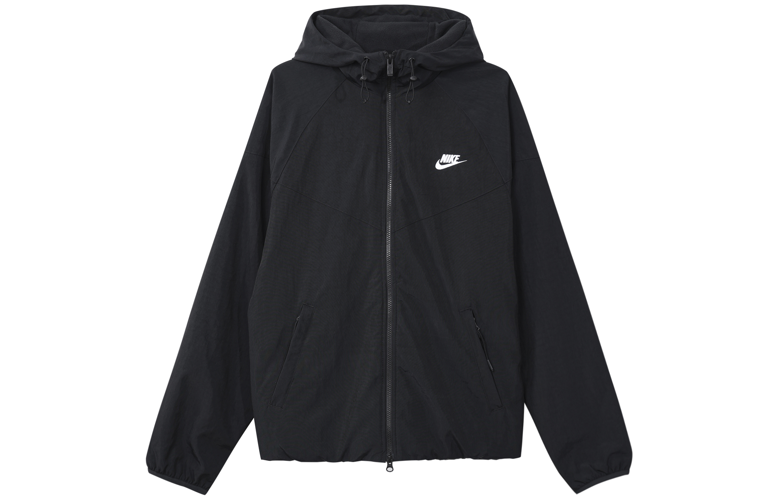 Nike Windrunner Solid Color Black Zipper Hoodie Jacket FB8619-010
