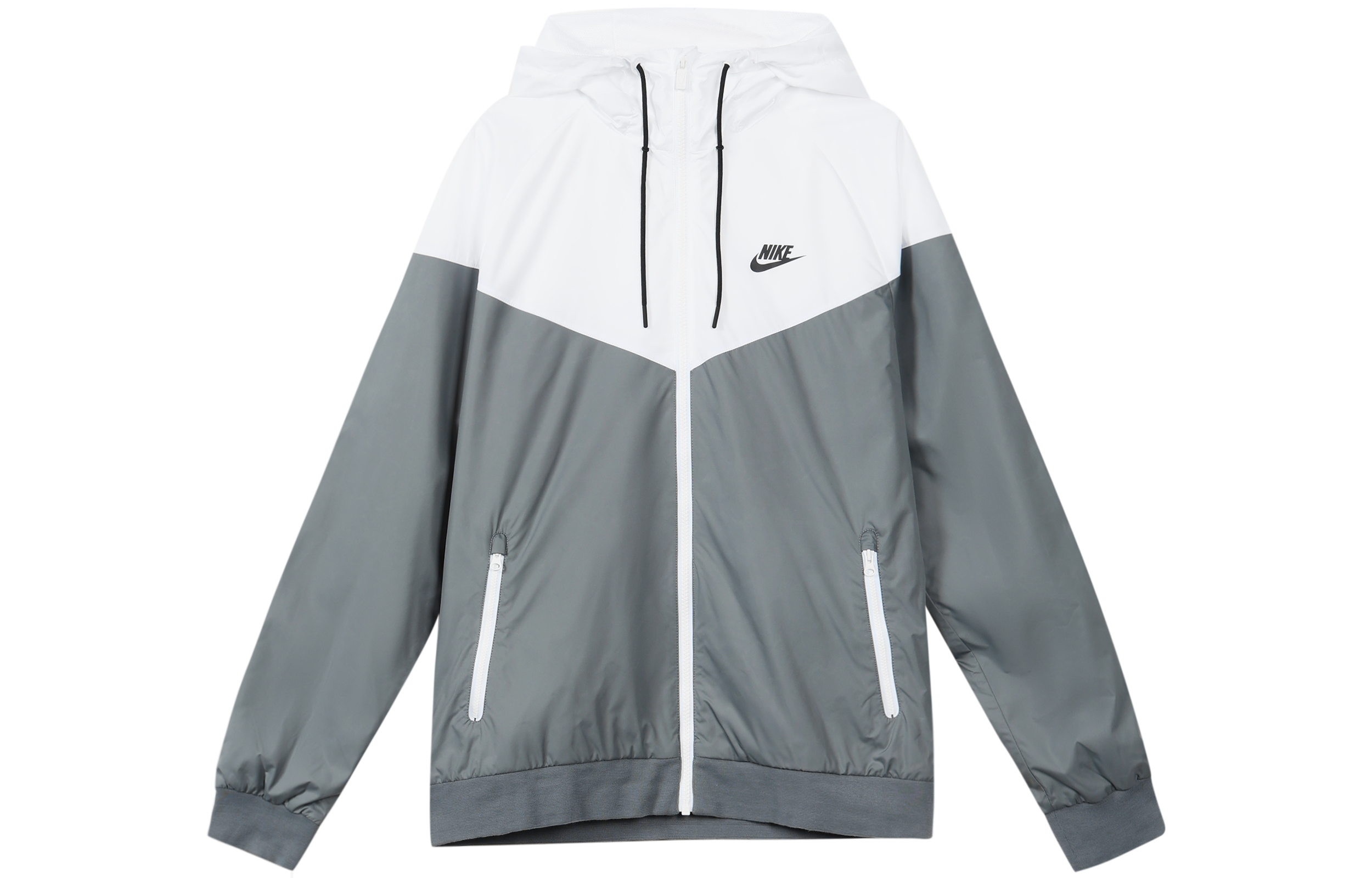 Order Nike Windrunner Sportswear Jaket Hoodie Zip Kelabu dengan Logo Cetakan 727325-084