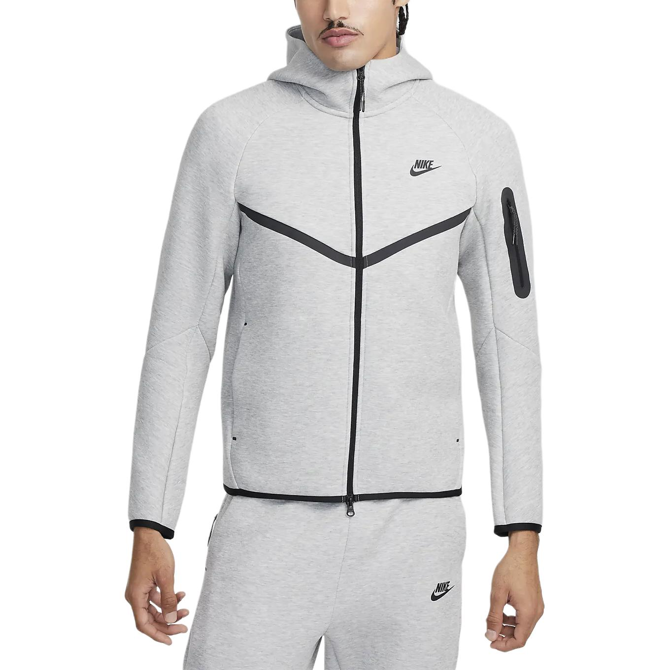 Shop Nike Windrunner Tech Jacket Casual Fashion Hoodie Dark Grey/Black HV0950-063