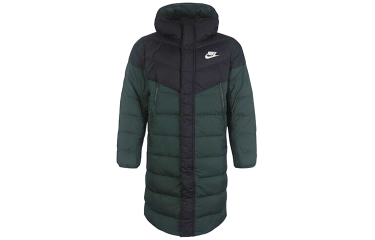 Order Chaqueta Nike Verde Invierno Acolchada con Capucha y Bloques de Color CU0281-045