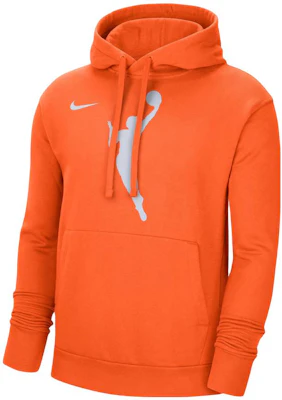 Nike WNBA Logo Printed Pullover Drawstring Hoodie Unisex Orange DR9596-820 Order Nike WNBA Logo Printed Pullover Drawstring Hoodie Unisex Orange DR9596-820
