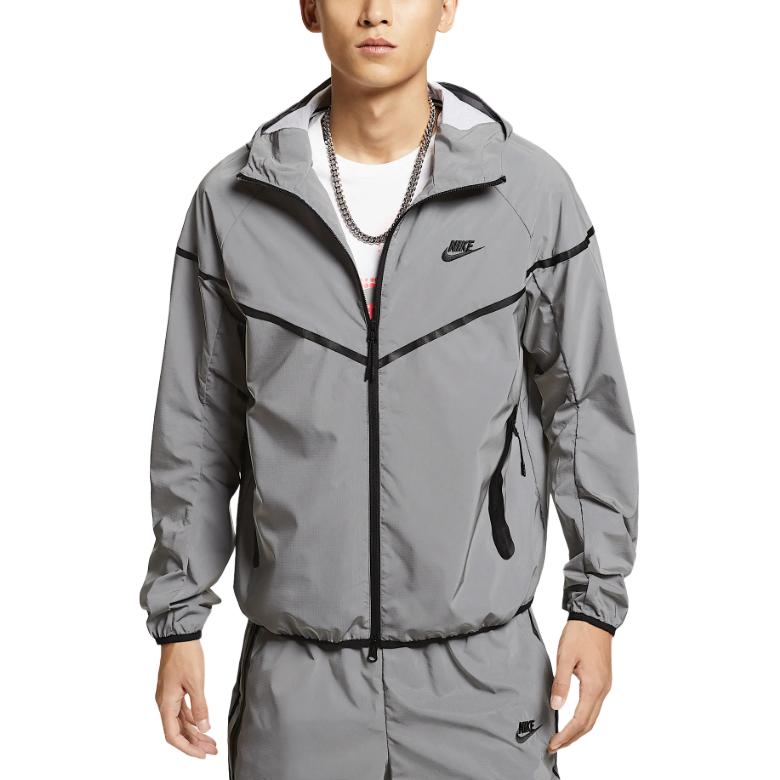 Nike Woven FW24 Flash Tech Reflective Jacket Silver/Black FZ7586-035