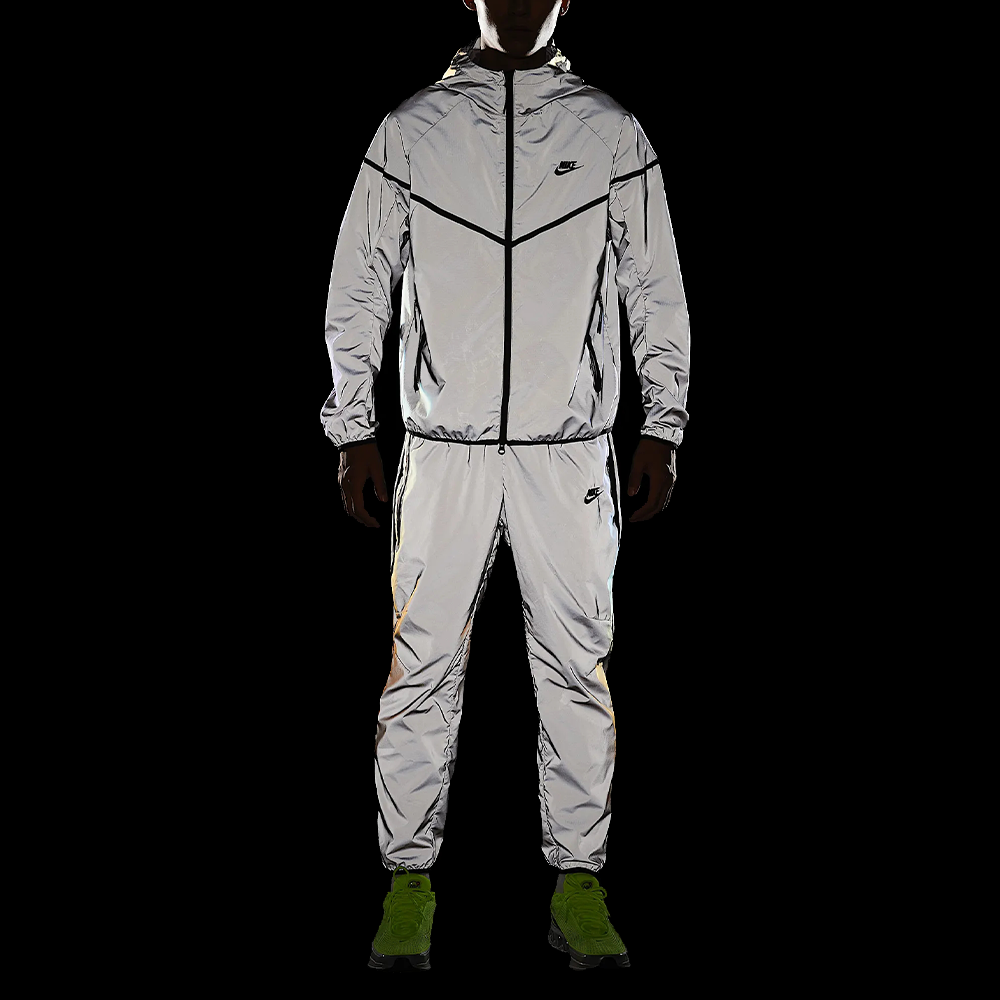 Purchase 耐克编织FW24闪光科技反光夹克 银色/黑色 FZ7586-035