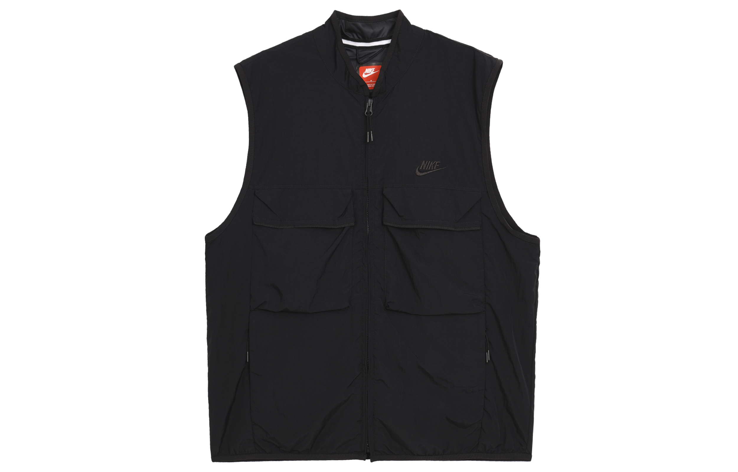Nike Woven Tech Soft Comfortable Vest - Black FZ0749-010