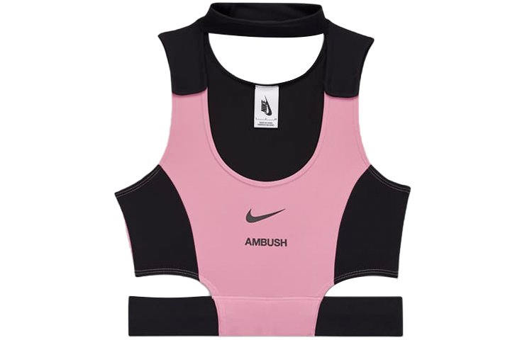 Nike x AMBUSH Pink Crop Top Retro Quick-Dry Backless Sports Tank (Asia Edition) CW7994-693