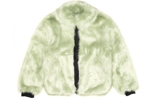 Nike AMBUSH Unisex Green Faux Fur Jacket with Collar AQ9225-390 圖 2