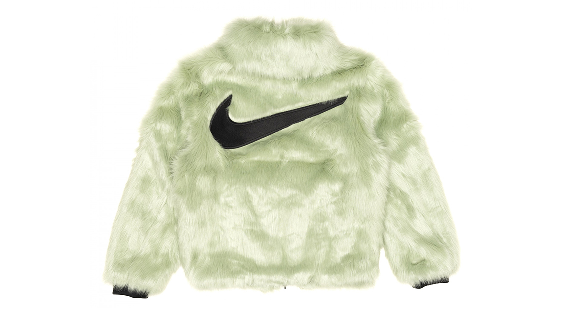 Nike AMBUSH Unisex Green Faux Fur Jacket with Collar AQ9225-390 圖 3