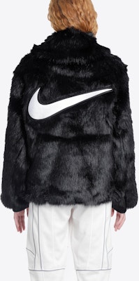 Nike x Ambush Women's Reversible Faux Fur Coat Black/Sail Shop Nike x Ambush Women's Reversible Faux Fur Coat Black/Sail