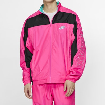 Nike x Atmos NRG Vintage Patchwork Track Jacket Pink/Black/Hyper Jade Shop Nike x Atmos NRG Vintage Patchwork Track Jacket Pink/Black/Hyper Jade