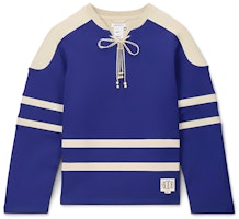 Nike x BODE Colorblock Striped Knit V-Neck Long Sleeve Tee Unisex Navy/Off-White FJ0218-455 Nike x BODE Colorblock Striped Knit V-Neck Long Sleeve Tee Unisex Navy/Off-White FJ0218-455