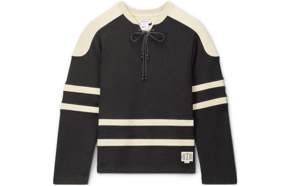 Nike x Bode SS24 Astro Grabber Knit V-Neck Striped Long Sleeve Tee Brown/White Unisex FJ0218-235