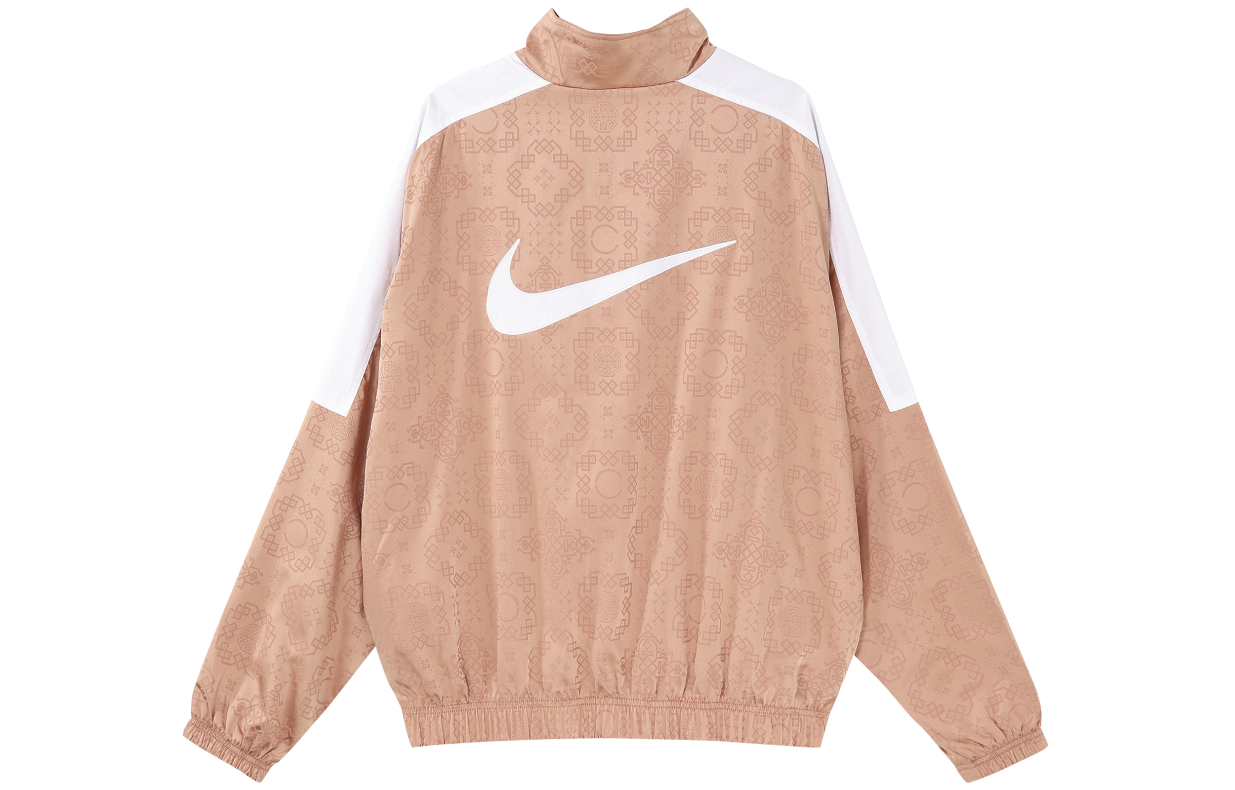 Lookbook Nike x CLOT 玫瑰金絲綢圖案粉色運動外套 CT4083-605