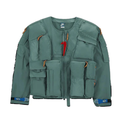 Nike CPFM Green Multi-Pocket Long Sleeve Casual Jacket. DM4957-361