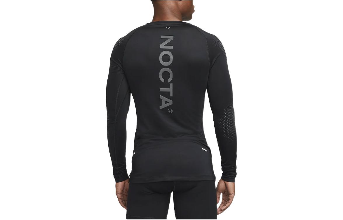 Lookbook Nike x Drake 聯名美式黑色字母印花長袖棒球衫 DN0001-010