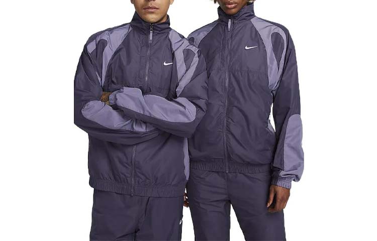 Shop ナイキ x ドレイク NOCTA カラーブロック レトロ ジップアップ トラックジャケット 紫 (アジア限定) DO2808-573