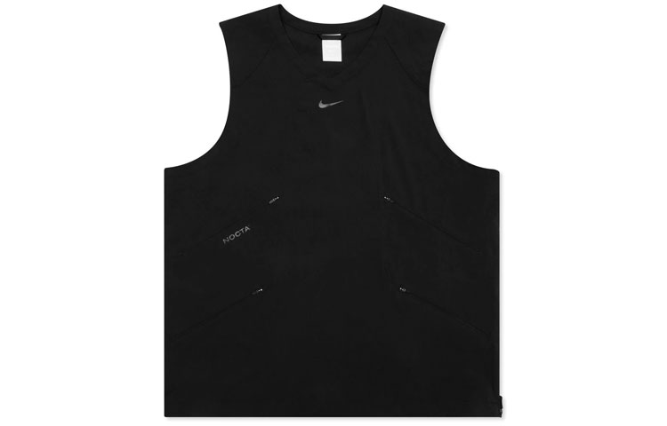 Order Nike x Drake NOCTA Golf Vest Hitam Multi-pocket Mesh Asia Edition Bernapas DJ5583-010