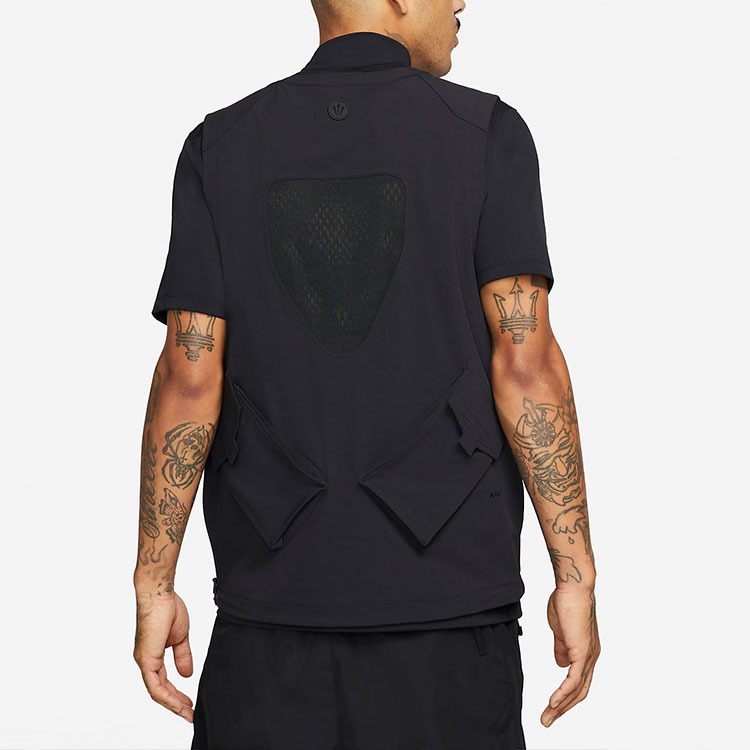 Purchase Nike x Drake NOCTA Golf Vest Hitam Multi-pocket Mesh Asia Edition Bernapas DJ5583-010
