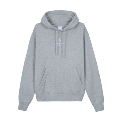 Nike Drake NOCTA Hoodie Grey Unisex Fleece with Logo Print Asian Edition. DX2838-063