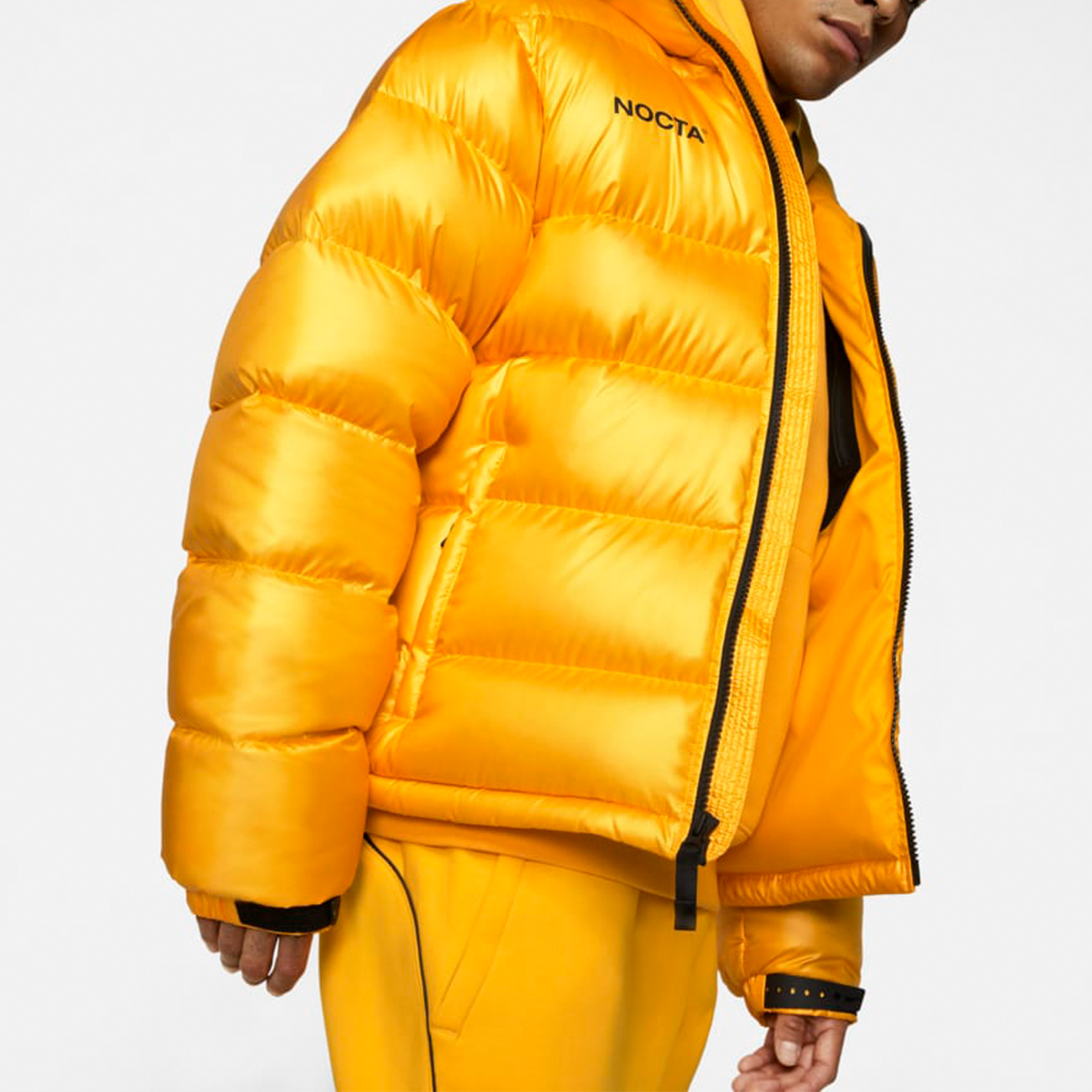 Shop Nike x Drake NOCTA Triple Collab Stand Collar Puffer Jacket Gold DA4137-739