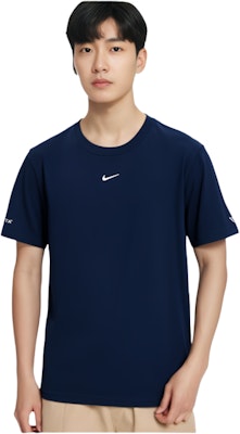 Nike x Drake x Nocta Cardinal Stock Navy Blue Short Sleeve T-Shirt (Asia Edition). DJ5952-492 Cheap Nike x Drake x Nocta Cardinal Stock Navy Blue Short Sleeve T-Shirt (Asia Edition). DJ5952-492
