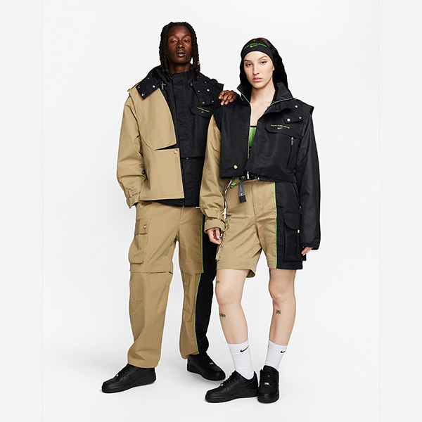 Shop Nike x Feng Chen Wang FW23 拼接解構連帽外套 男女同款 黑色 DV4000-068