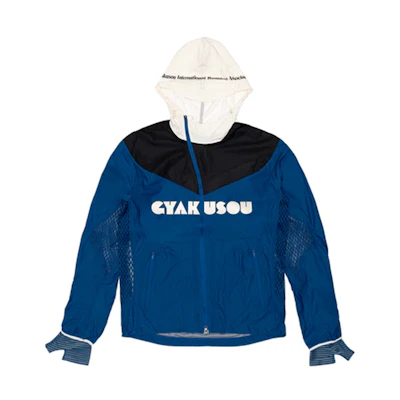 Nike Gyakusou Retro Colorblock Lettering Hooded Jacket - Blue. CU1580-477