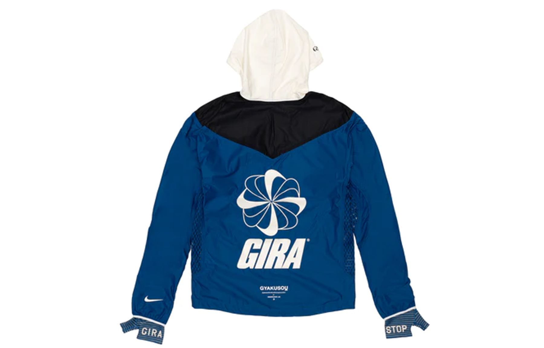 Lookbook Nike x Gyakusou 复古撞色字母连帽夹克 - 蓝色款 CU1580-477