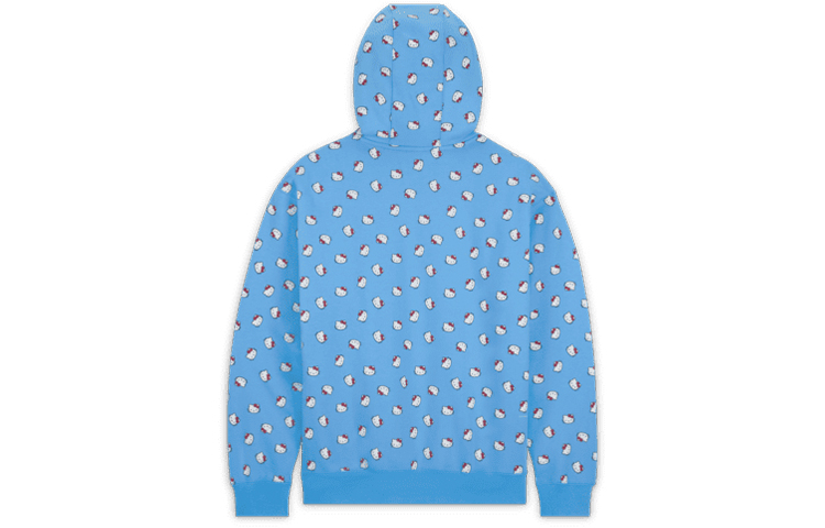 Nike Hello Kitty SS22 Blue Hoodie with Allover Cat Print -  Pullover. DR5516-412 圖 3