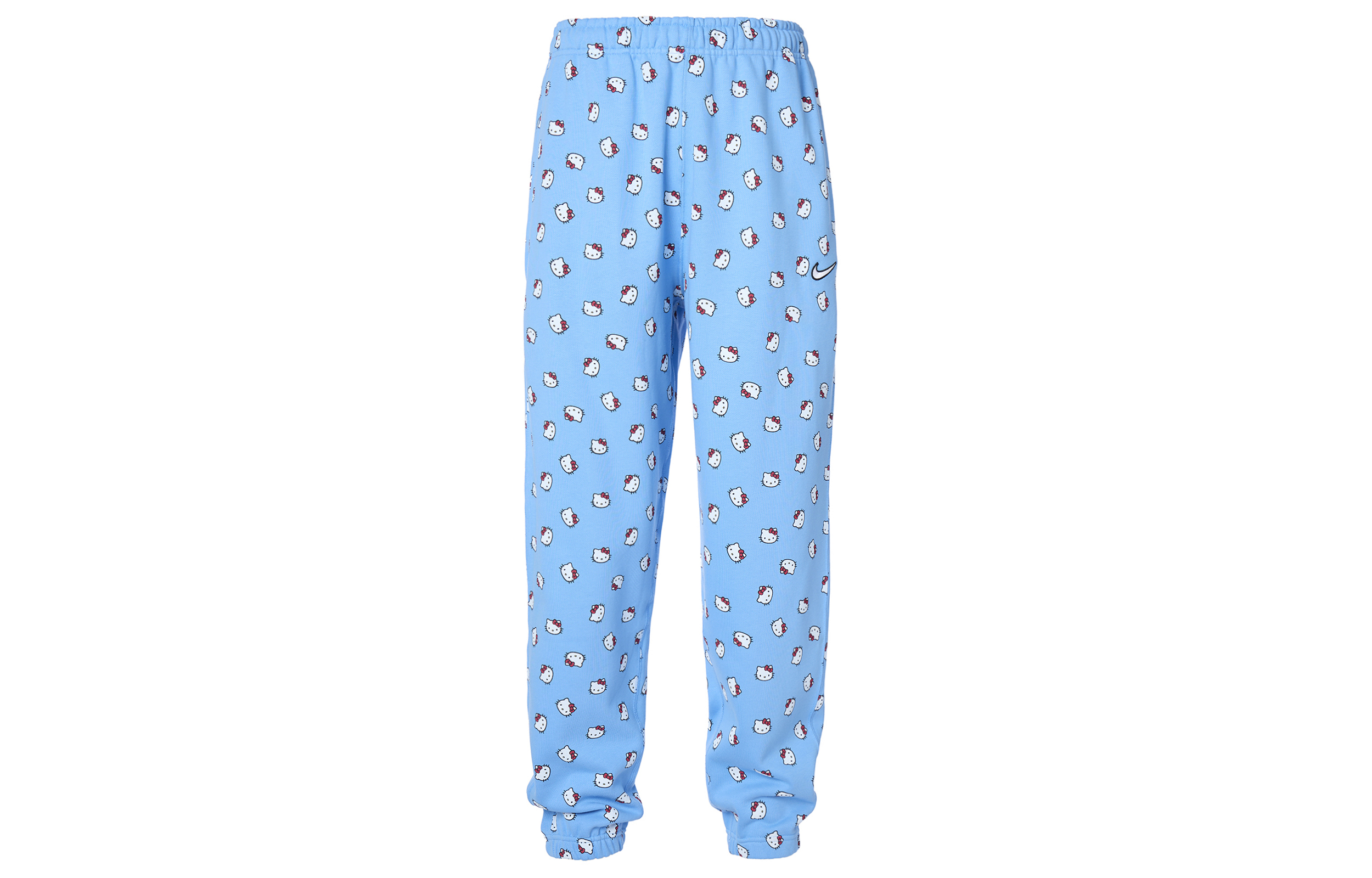 Lookbook 나이키 x 헬로키티 SS22 협업 블루 고양이 프린트 스웻팬츠 스타일 DR5518-412