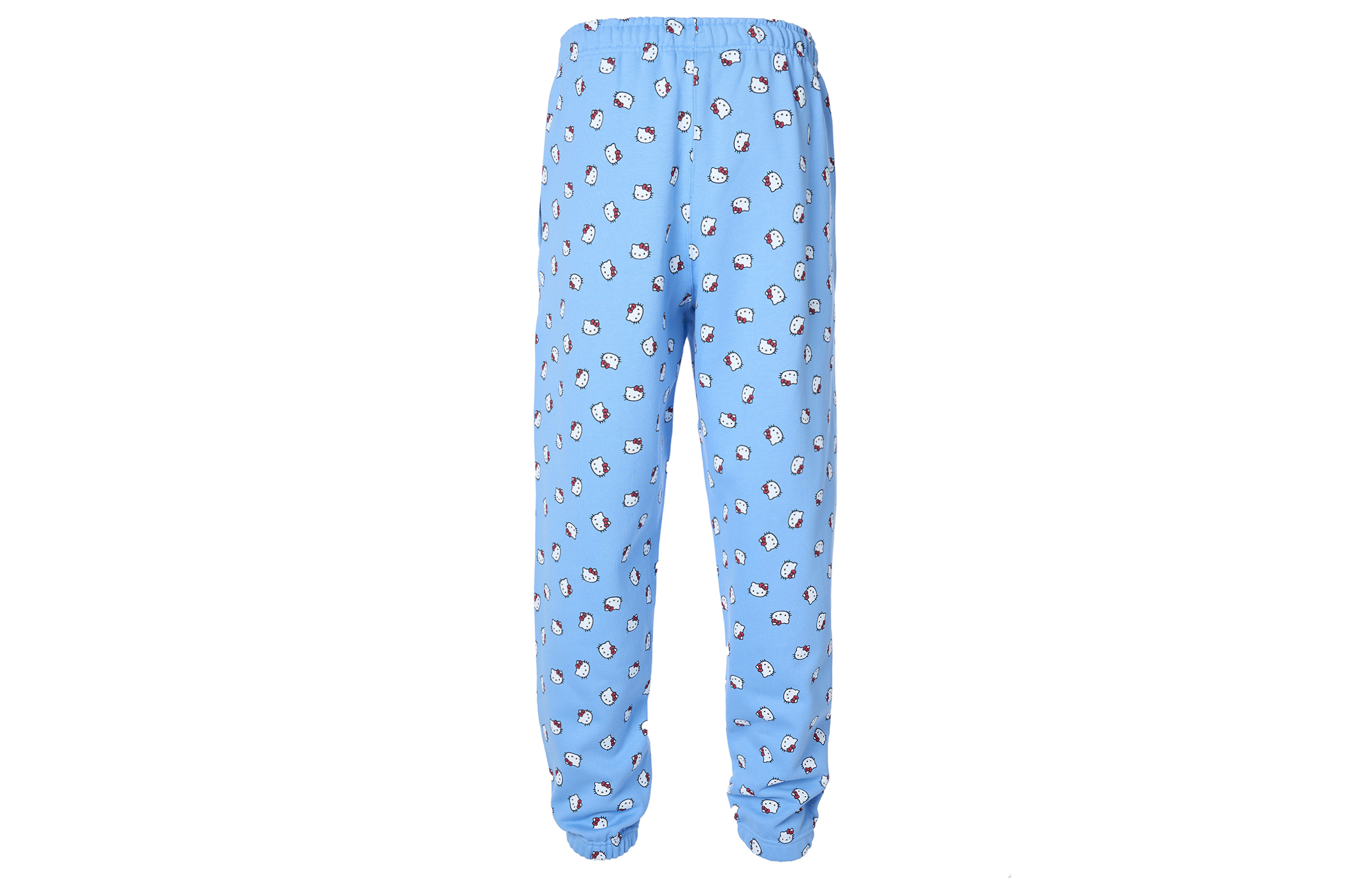 Shop 나이키 x 헬로키티 SS22 협업 블루 고양이 프린트 스웻팬츠 스타일 DR5518-412