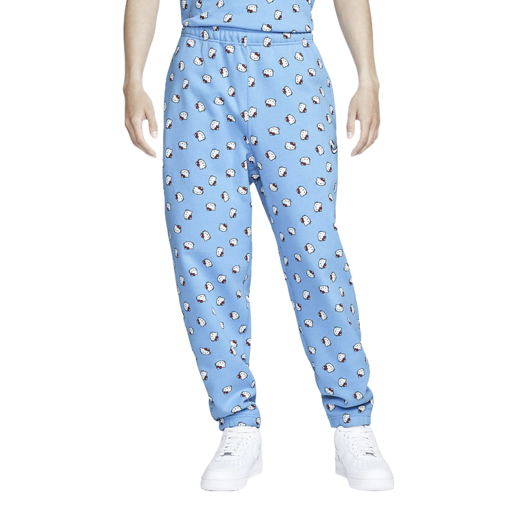 Details for 나이키 x 헬로키티 SS22 협업 블루 고양이 프린트 스웻팬츠 스타일 DR5518-412