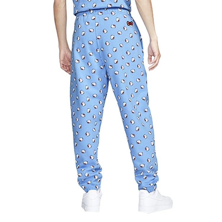 Sizing 나이키 x 헬로키티 SS22 협업 블루 고양이 프린트 스웻팬츠 스타일 DR5518-412