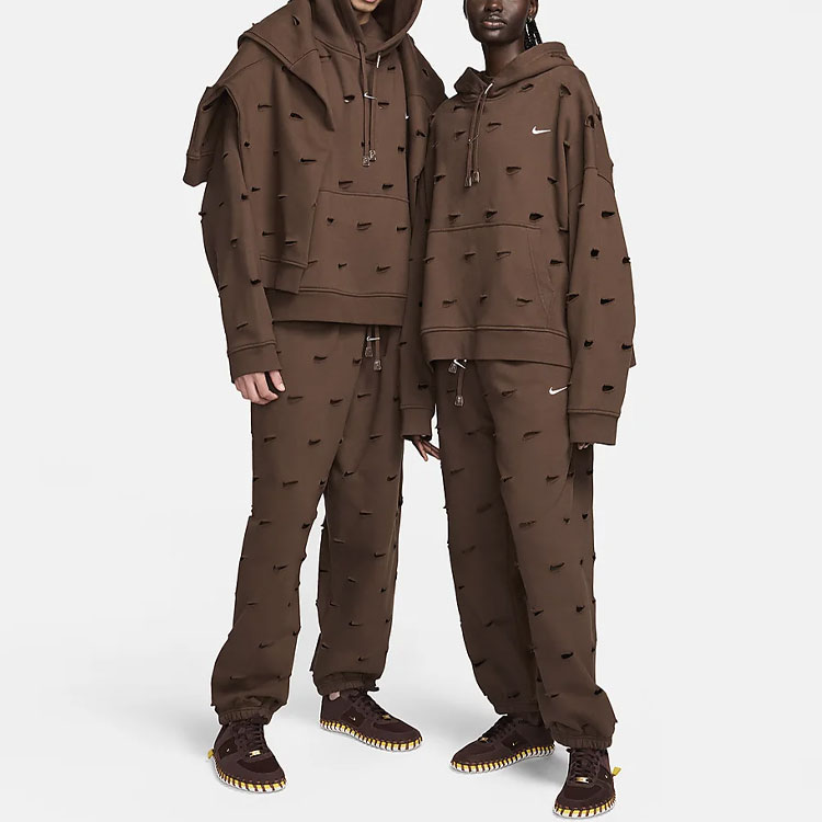 Shop Nike x Jacquemus SS24 Fleece Knit Jogger Coklat Asia Eksklusif Unisex. FJ3269-259