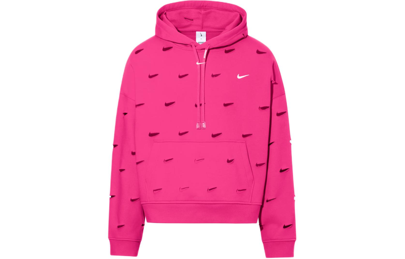 Nike Jacquemus SS24 Oversized Hoodie Watermelon Red Unisex Fleece Pullover FJ3482-653