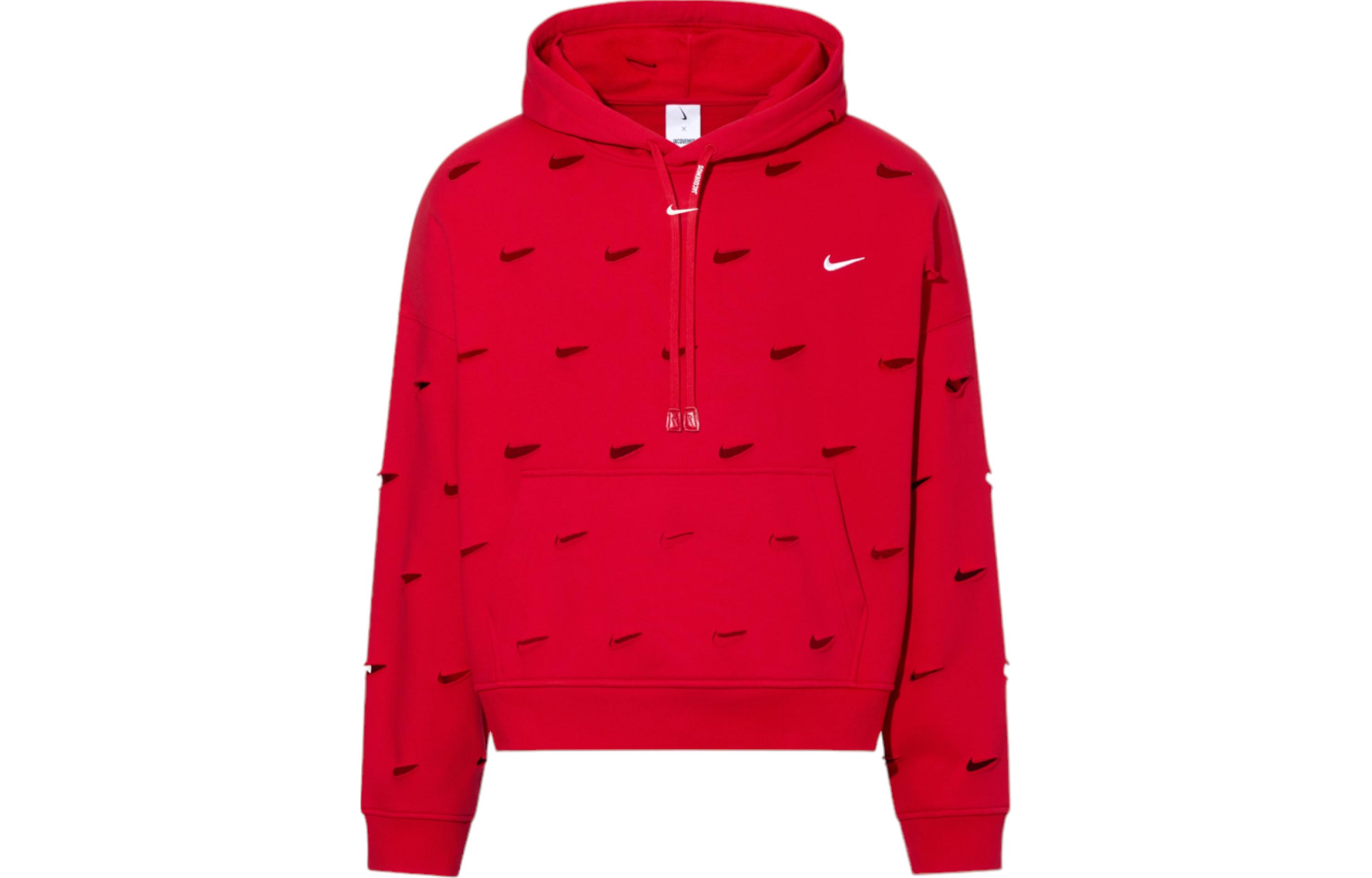 Nike Jacquemus SS24 Red All-Over Cut-Out Hoodie Unisex Asia Edition FJ3482-657