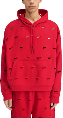 Nike x Jacquemus SS24 Sudadera Roja Unisex con Detalles Recortados Edición Asia FJ3482-657 Lookbook Nike x Jacquemus SS24 Sudadera Roja Unisex con Detalles Recortados Edición Asia FJ3482-657