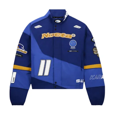 Nike L'Art de L'Automobile Nocta SS24 Blue Printed Zip-Up Jacket. FD2194-455