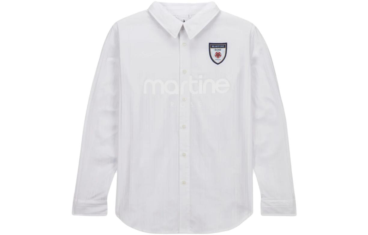 Nike Martine Rose Long Sleeve Shirt White Unisex Casual Fit Collared Top. DV0848-100 圖 2