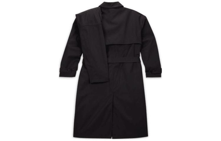 Lookbook Nike x Martine Rose SS23 Navy Blue Long Trench Coat Unisex Casual Style. DV0851-414