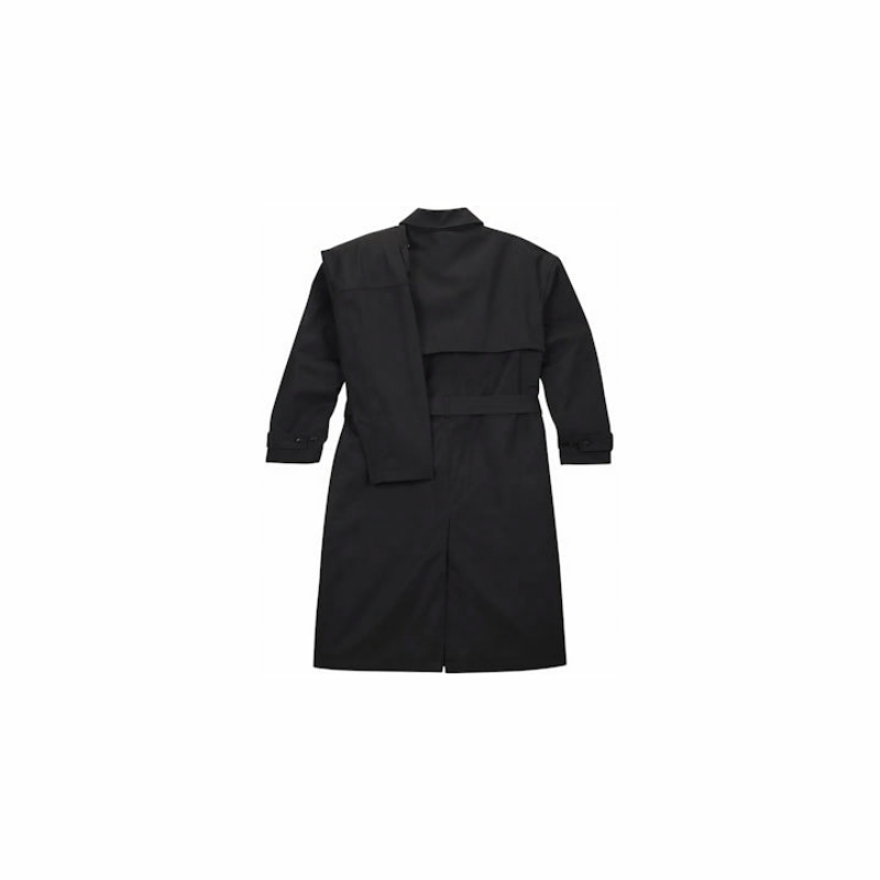 Lookbook Nike x Martine Rose Unisex Navy Collared Long Sleeve Casual Overcoat. DV0850-414