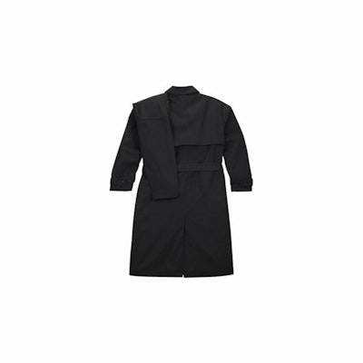 Nike x Martine Rose Unisex Navy Collared Long Sleeve Casual Overcoat. DV0850-414 Lookbook Nike x Martine Rose Unisex Navy Collared Long Sleeve Casual Overcoat. DV0850-414