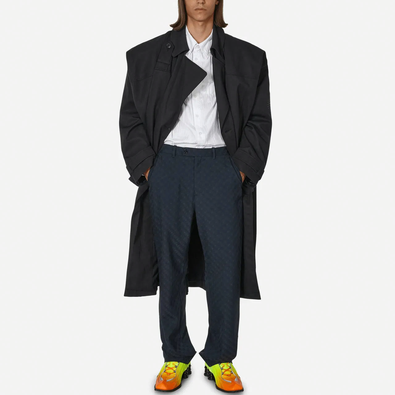 Purchase Nike x Martine Rose Unisex Navy Collared Long Sleeve Casual Overcoat. DV0850-414