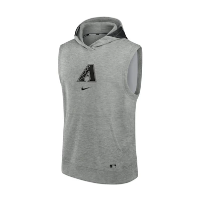 Nike MLB Arizona Diamondbacks Logo Colorblock Sleeveless Hoodie Grey Men 013U086NDQS-J3E